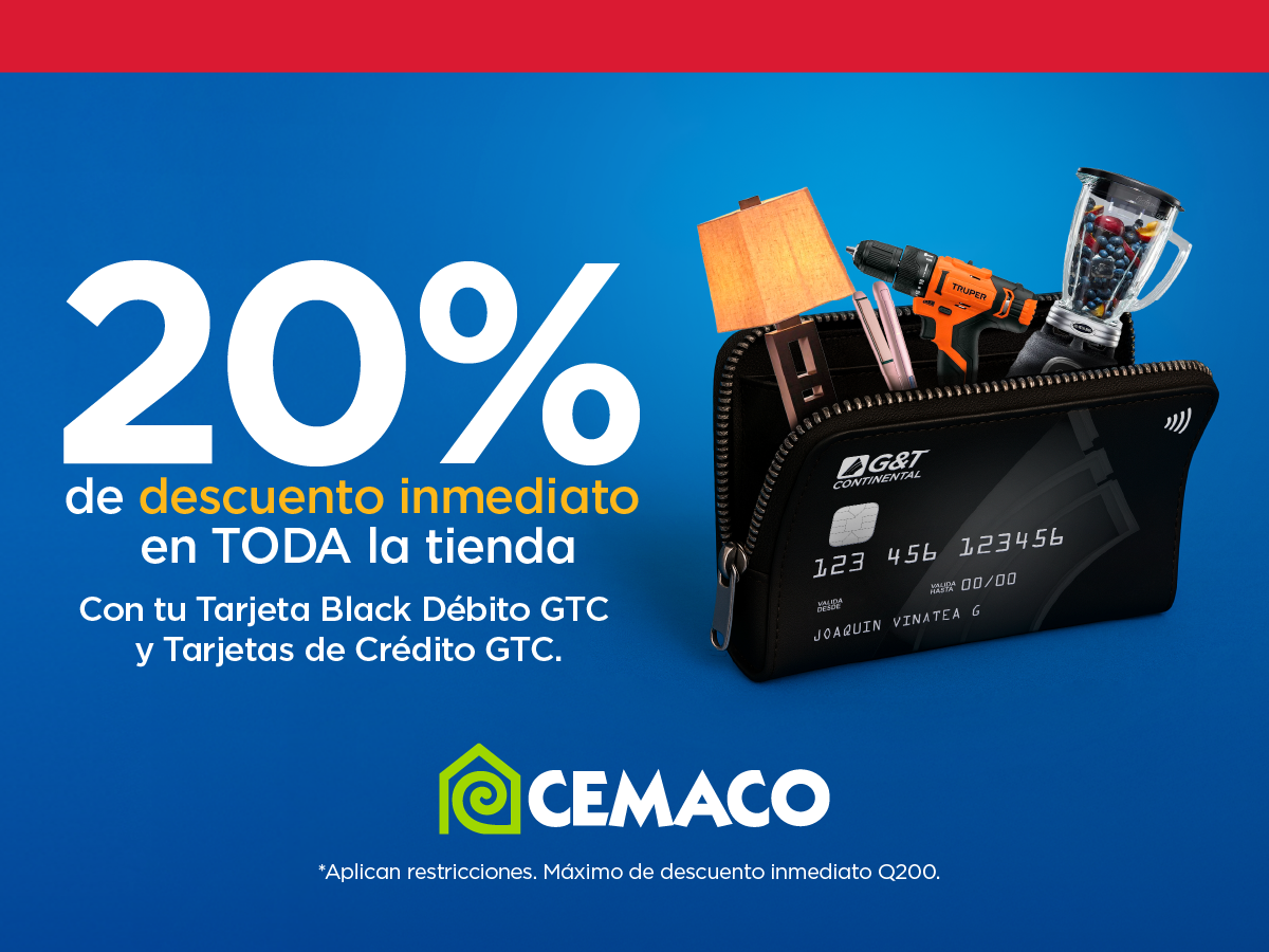 20% de descuento en Cemaco