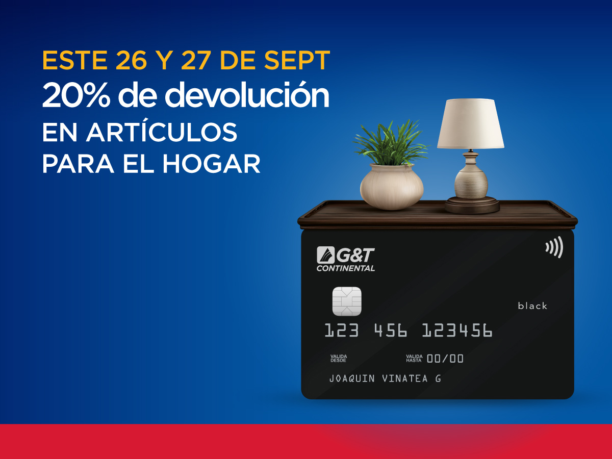 20% de devolución en artículos del hogar