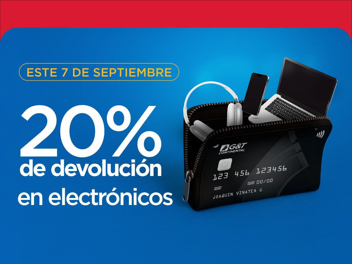 20% de devolución en electrónicos